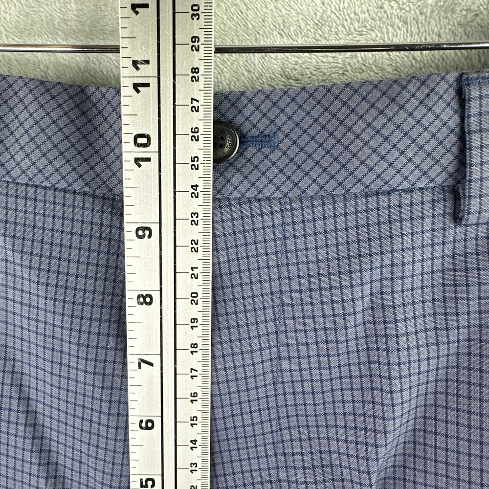 Brooks Brothers Advantage Chino Clark Pants Men's 34x30 Blue Check Stretch - Picture 4 of 11